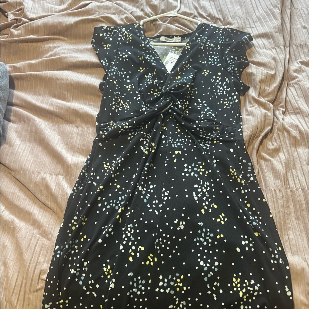 Floral Black Dress